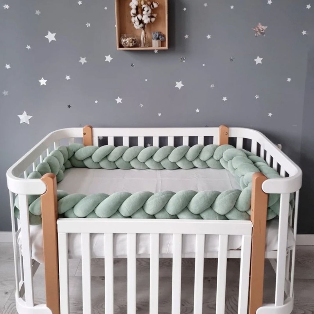 besdodo-tresse-de-lit-menthe-tour-de-lit-400-cm-coton image 1