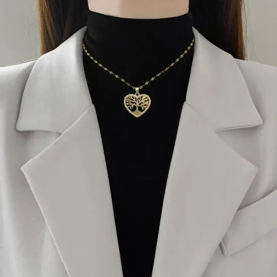 besdodo-love-collier-arbre-de-vie-maman-acier-inoxydable-40-cm image 1