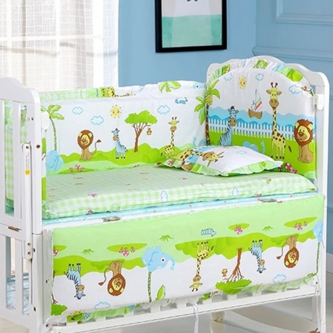 besdodo-animaux-tour-de-lit-respirant-coton-120x65-cm-matelas image 2