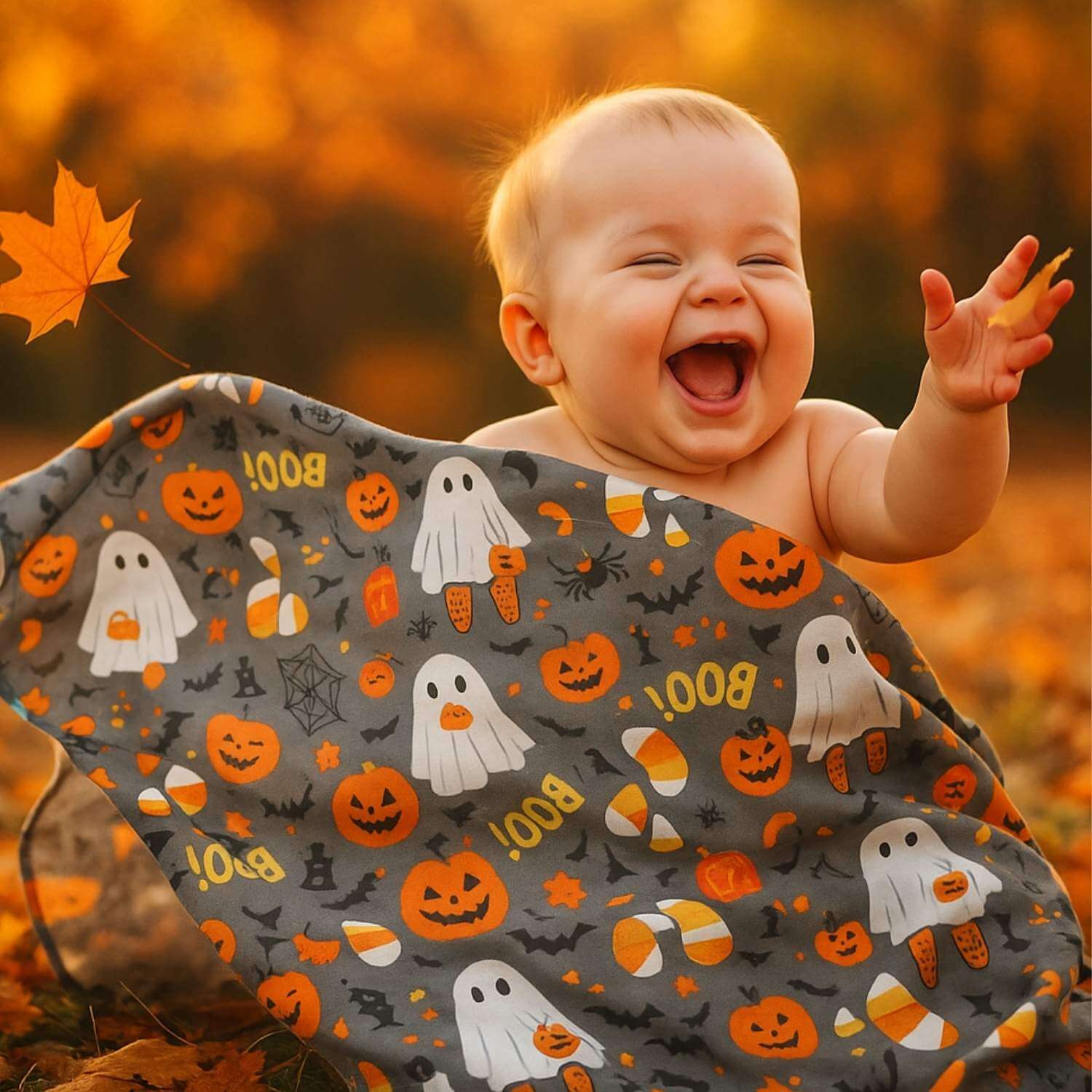 besdodo-douween-couverture-b-b-gris-70x100-cm-coton image 2