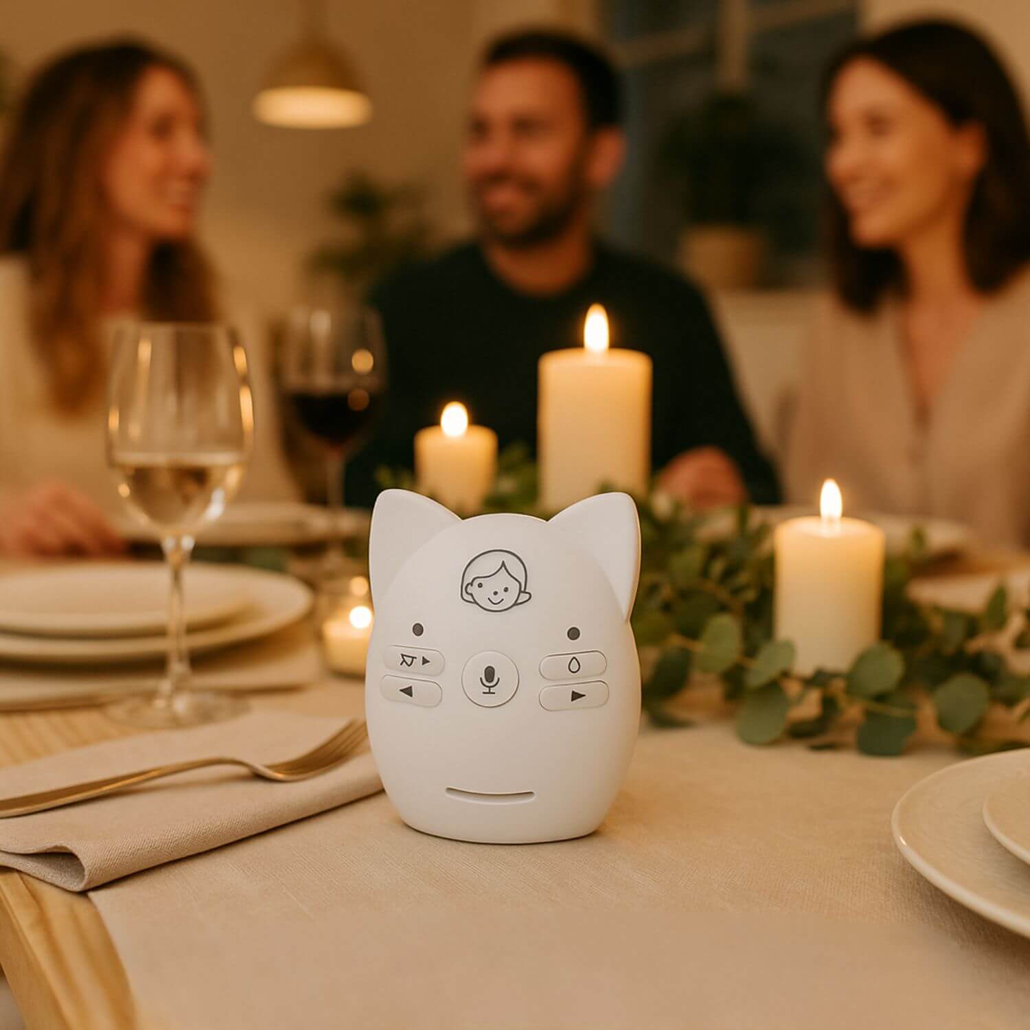 besdodo-minouveille-babyphone-b-b-chat-blanc-300m image 2