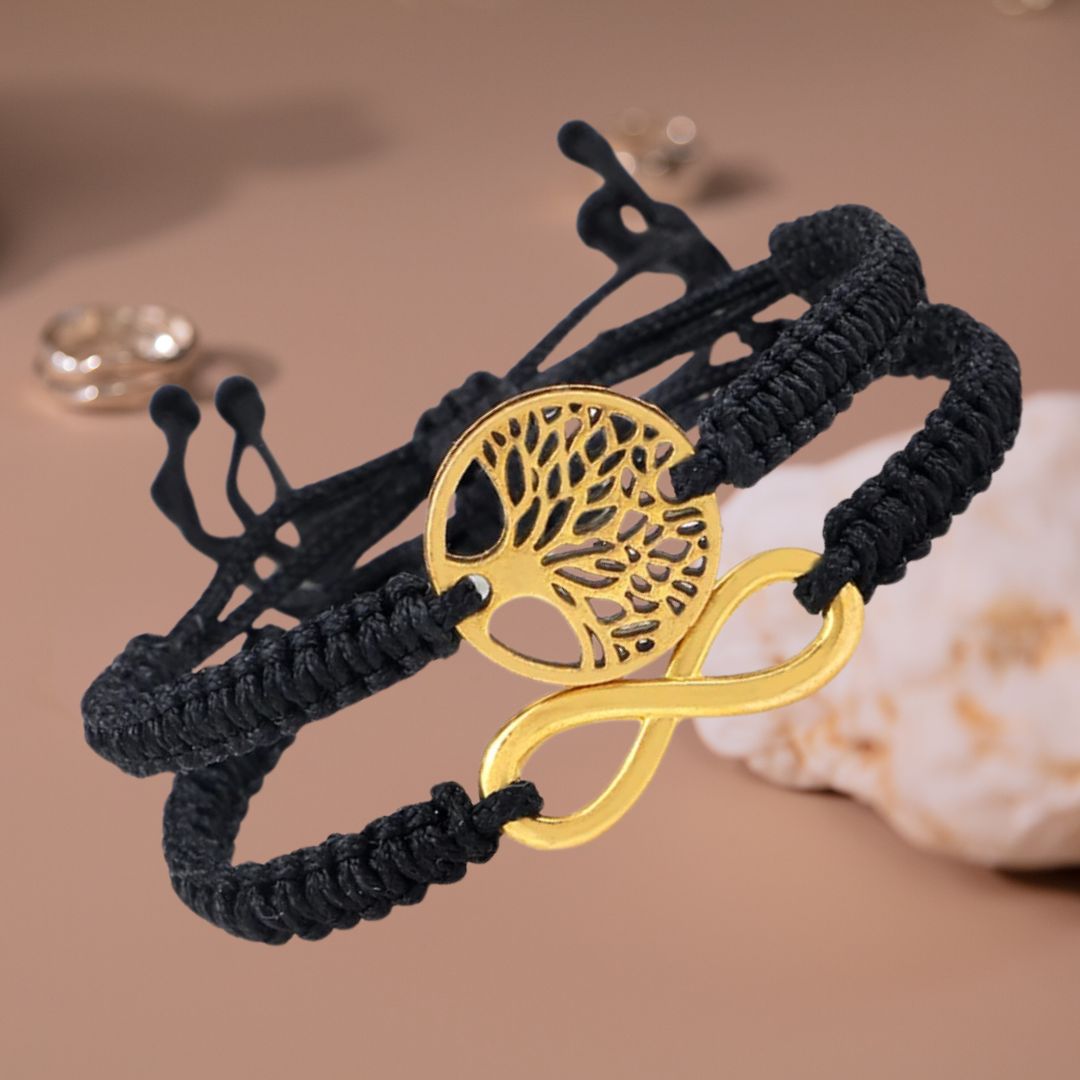 besdodo-arbre-de-vie-bracelet-maman-tress-rouge-dor image 2