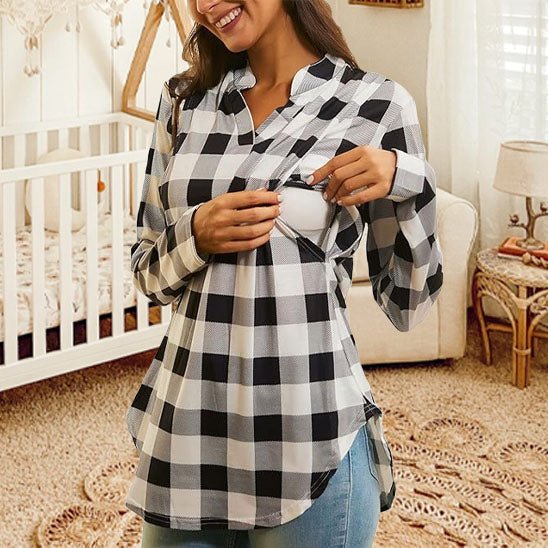 besdodo-allaytis-chemisier-allaitement-femme-carreaux-taille-s image 4
