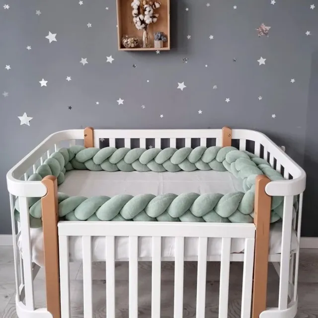 besdodo-tresse-de-lit-menthe-tour-de-lit-400-cm-coton image 1