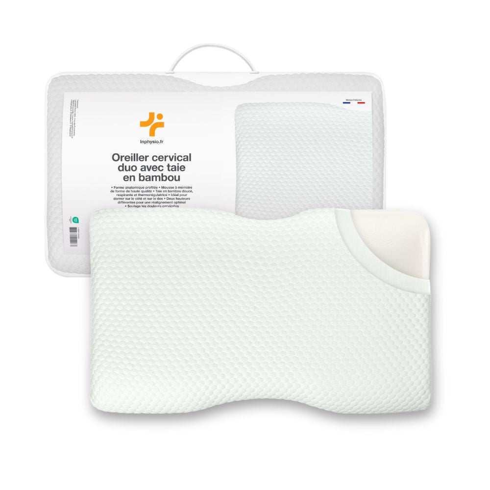 in-physio-duo-premium-oreiller-cervical-bambou-2-hauteurs image 1