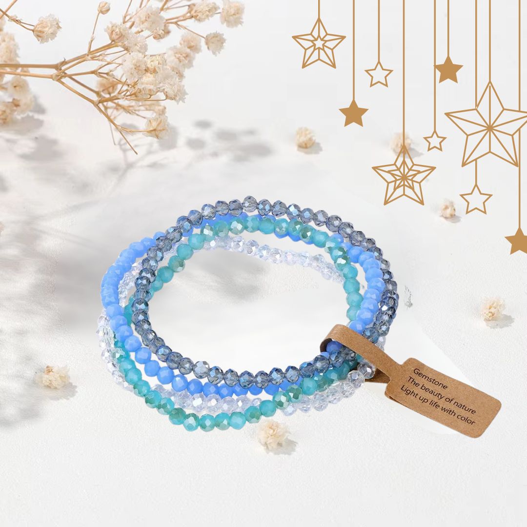 besdodo-cristalclear-bracelet-cadeau-maman-vert-4-pcs image 3