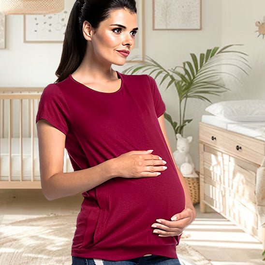 besdodo-flex-tee-shirt-allaitement-rouge-coton-taille-m image 4
