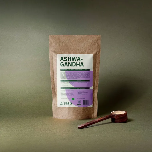 livlab-phytoth-rapie-ashwagandha-bio-200-g-racine-sommeil-stress image 1