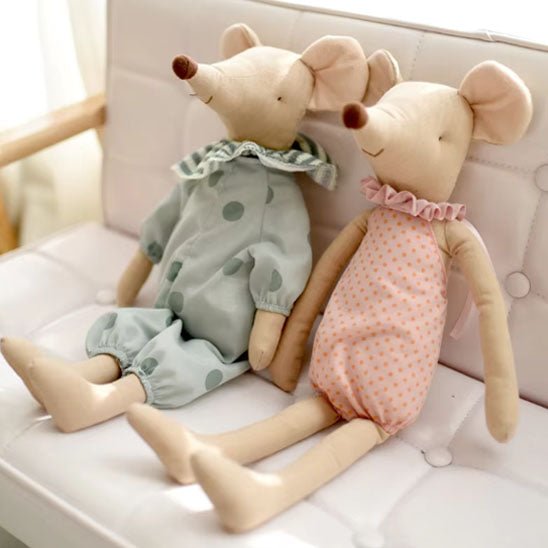 besdodo-rosy-doudou-bebe-souris-35-cm-velours-doux image 1