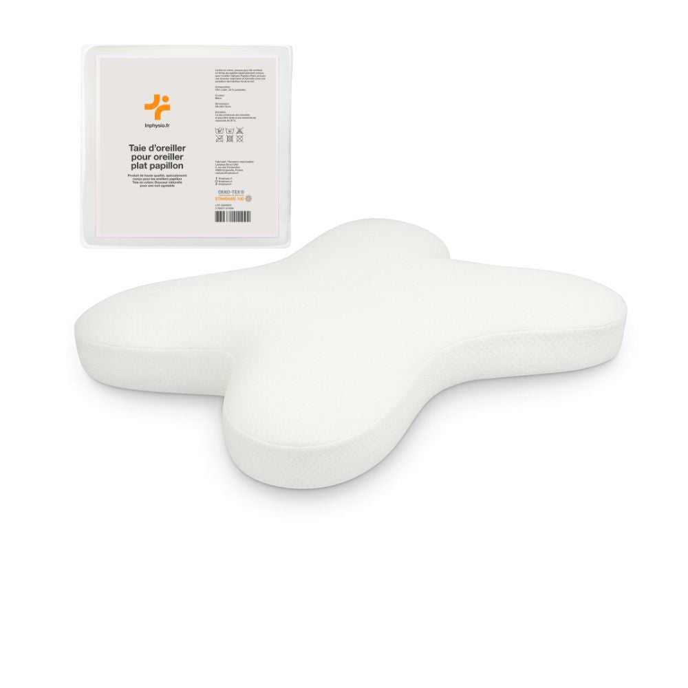 in-physio-papillon-plat-taie-oreiller-plat-56x46-coton image 1