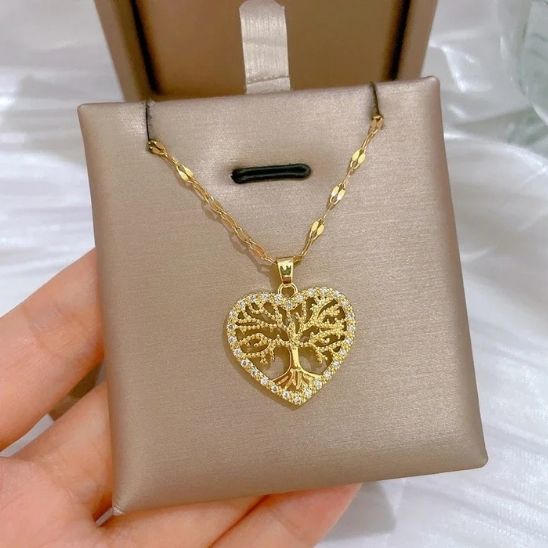 besdodo-love-collier-arbre-de-vie-maman-acier-inoxydable-40-cm image 2