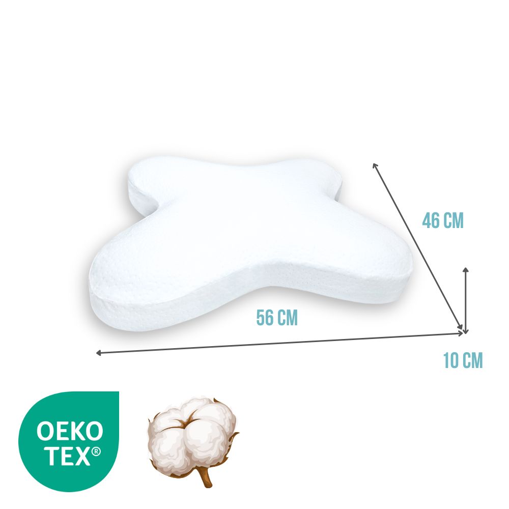 in-physio-papillon-plat-taie-oreiller-plat-56x46-coton image 3