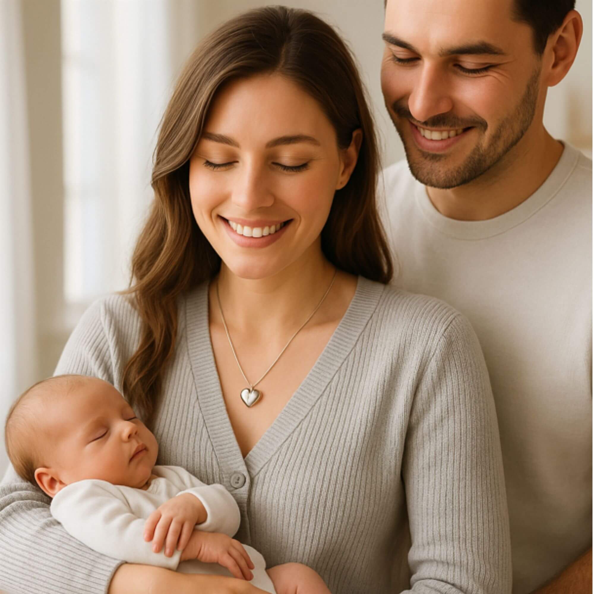 besdodo-n-sens-collier-maman-c-ur-naissance-argent image 1