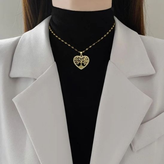 besdodo-love-collier-arbre-de-vie-maman-acier-inoxydable-40-cm image 1