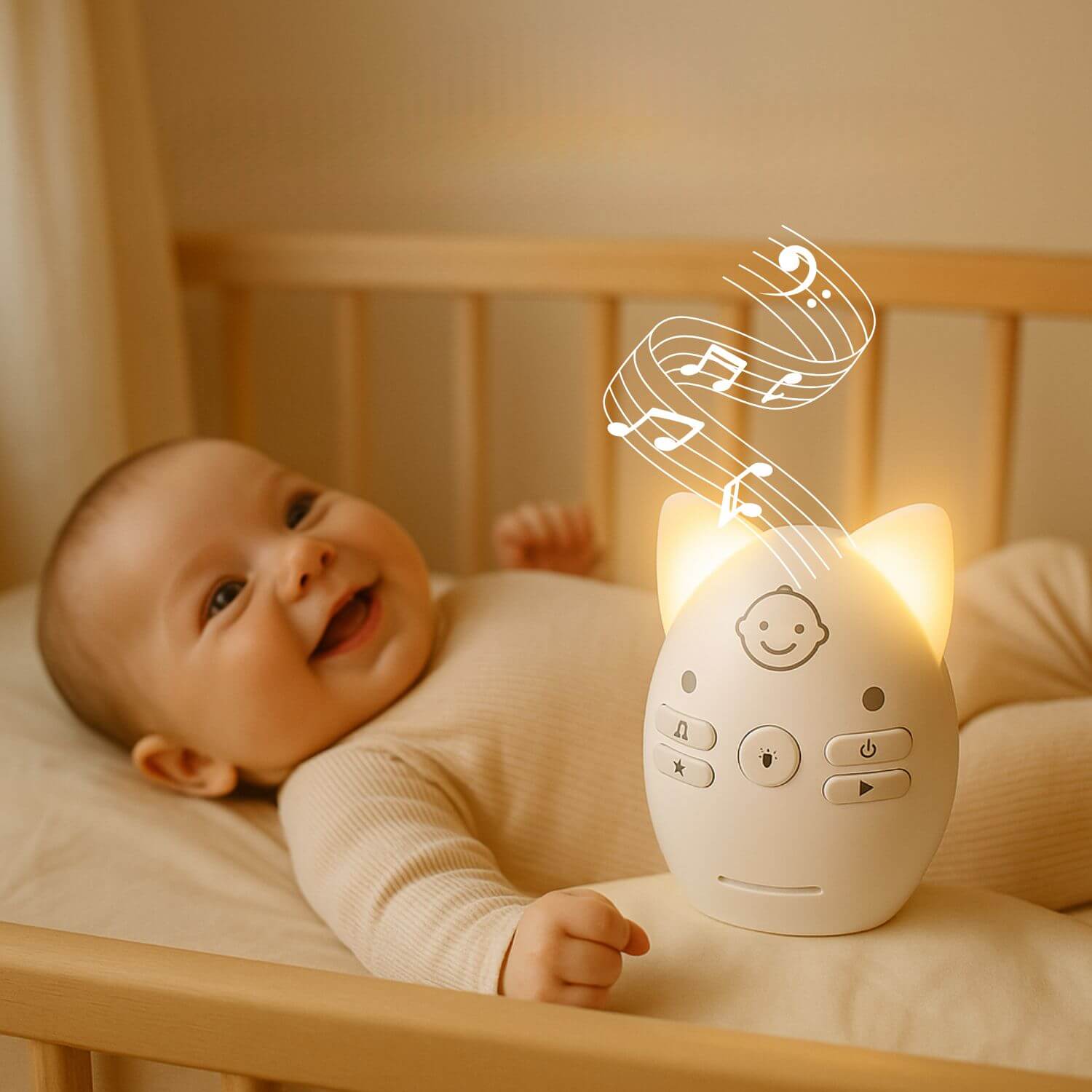 besdodo-minouveille-babyphone-b-b-chat-blanc-300m image 3