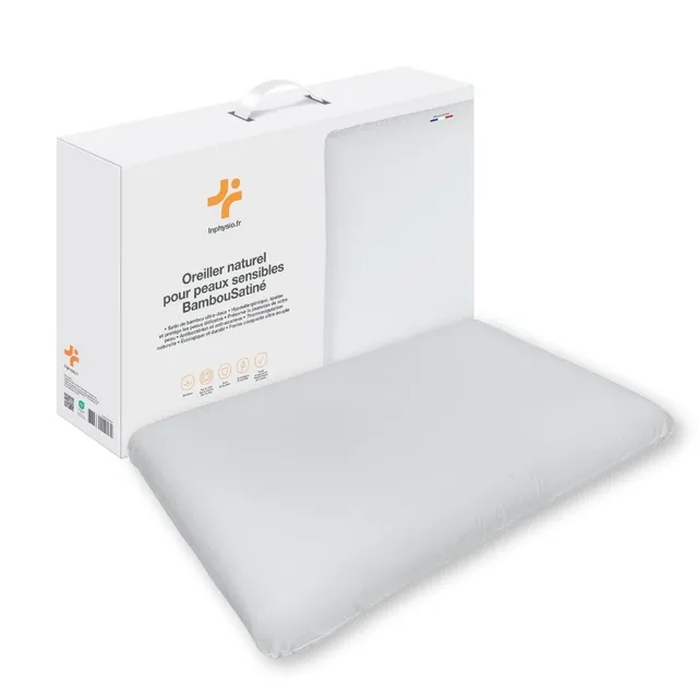 in-physio-bambousatin-oreiller-m-moire-de-forme-bambou-60x40 image 1