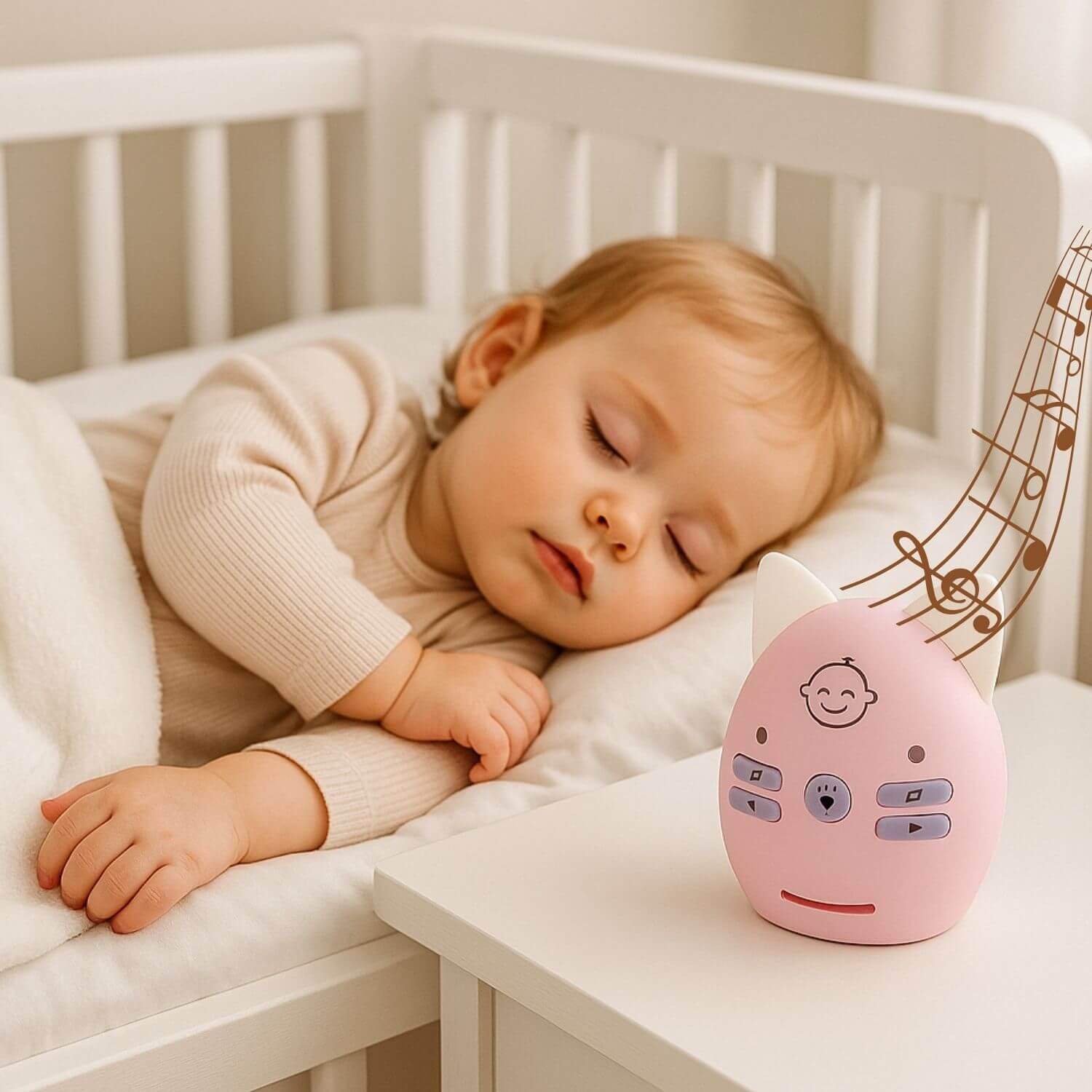 besdodo-minouveille-babyphone-b-b-chat-blanc-300m image 5