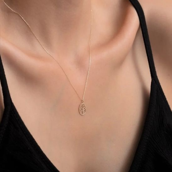 besdodo-arbre-de-vie-collier-maman-argent-acier-50-cm image 3