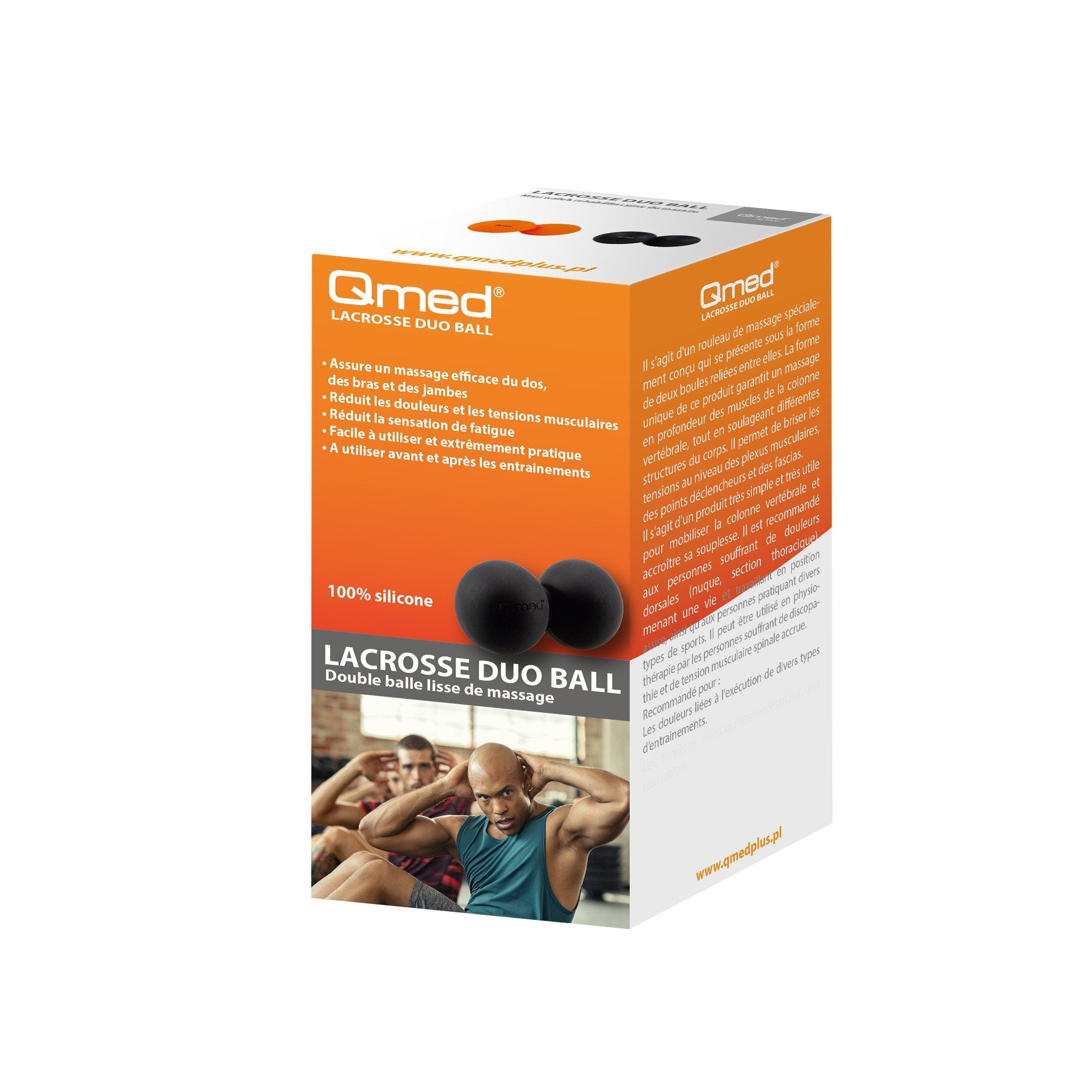 in-physio-pro-massage-duo-ball-double-balle-massage-orange-12-cm image 5