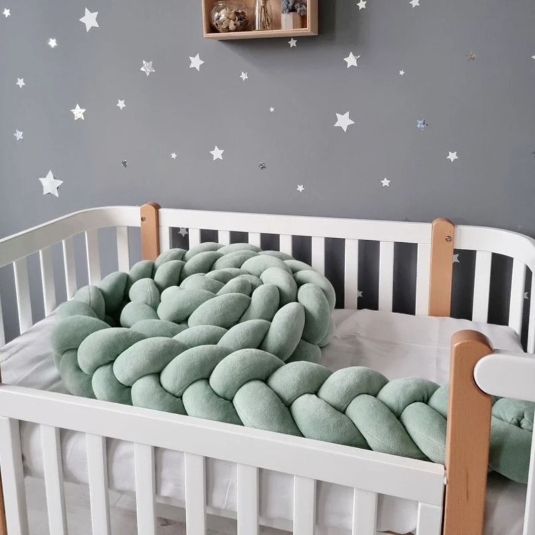 besdodo-tresse-de-lit-menthe-tour-de-lit-400-cm-coton image 2